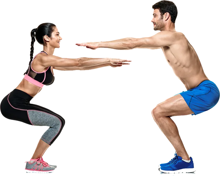Couple exercising to support healthy circulation and blood flow