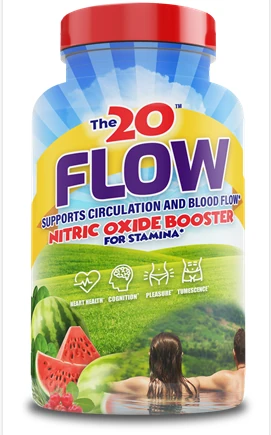 The 20 FLOW official nitric oxide booster free bottle offer, 60 capsules
